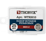Thorvik Набор вставок резьбовых M6x1.0, 25 предметов